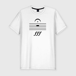 Футболка slim-fit Ffff тишина чёрный, цвет: белый