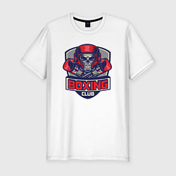Футболка slim-fit Боксёр скелетор, цвет: белый