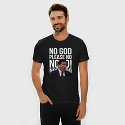 Футболка slim-fit No god please no - the office, цвет: черный — фото 2