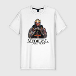 Мужская slim-футболка Medieval: Total War logo