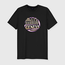 Футболка slim-fit Женева, цвет: черный