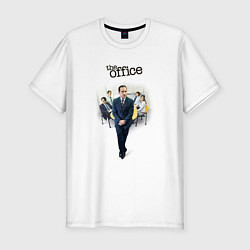 Футболка slim-fit The office characters, цвет: белый