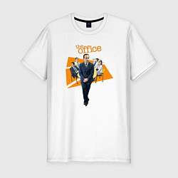 Футболка slim-fit Characters the office, цвет: белый