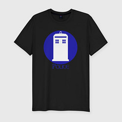 Футболка slim-fit Tardis police, цвет: черный