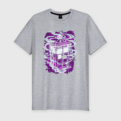 Футболка slim-fit Tardis violet, цвет: меланж