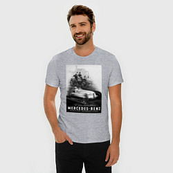 Футболка slim-fit Mercedes benz раритетный, цвет: меланж — фото 2