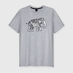 Футболка slim-fit Тигриный слон, цвет: меланж