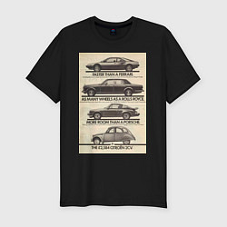 Футболка slim-fit Citroen автомобиль, цвет: черный