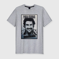 Футболка slim-fit Escobar draw portrait, цвет: меланж