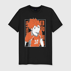 Мужская slim-футболка Haikyuu!! Хаику Волейбол Хината Hinata