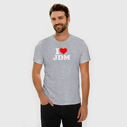 Футболка slim-fit I love JDM, цвет: меланж — фото 2