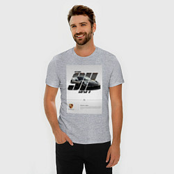 Футболка slim-fit Porsche 911 стильный автомобиль, цвет: меланж — фото 2