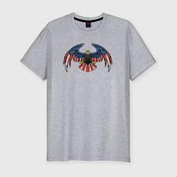 Футболка slim-fit Eagle America, цвет: меланж
