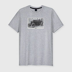 Футболка slim-fit Retro car Fiat S76, цвет: меланж