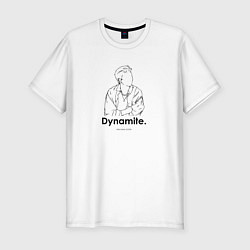 Футболка slim-fit BTS Dynamite RM, цвет: белый