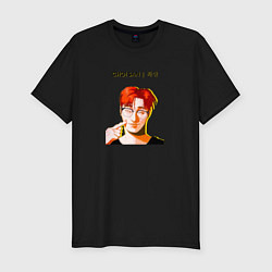Футболка slim-fit Choi San Ateez, цвет: черный