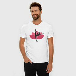 Футболка slim-fit Лотос - йога, цвет: белый — фото 2