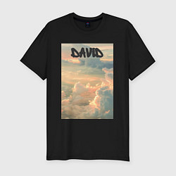Футболка slim-fit David облака, цвет: черный