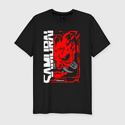 Футболка slim-fit Cyberpunk samurai, цвет: черный