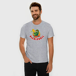 Футболка slim-fit Спорт теннис Pickleball, цвет: меланж — фото 2