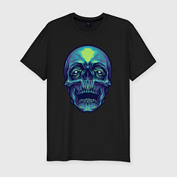 Футболка slim-fit Skull mood, цвет: черный