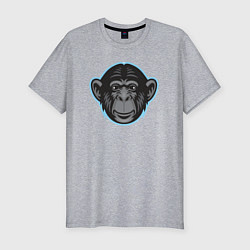 Футболка slim-fit Funny monkey, цвет: меланж
