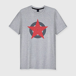 Футболка slim-fit Red star symbol, цвет: меланж