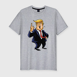 Футболка slim-fit Злой Трамп, цвет: меланж