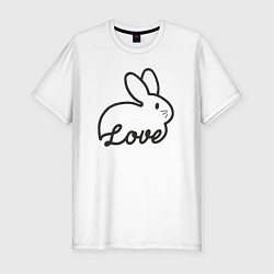 Футболка slim-fit Bunny lover, цвет: белый