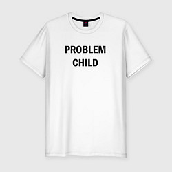 Футболка slim-fit Problem child, цвет: белый