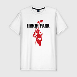 Футболка slim-fit Linkin park rock, цвет: белый