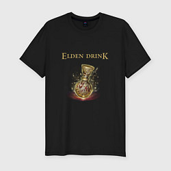 Мужская slim-футболка Elden drink meme