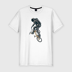 Футболка slim-fit BMX космонавт, цвет: белый