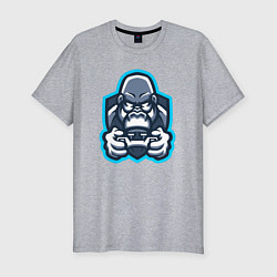 Футболка slim-fit Gamer monkey, цвет: меланж