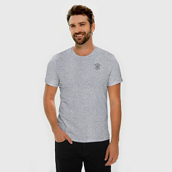 Футболка slim-fit Мы русские с нами Бог Ника черная патриоты, цвет: меланж — фото 2