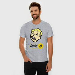 Футболка slim-fit Vault boy - covid 19, цвет: меланж — фото 2