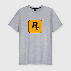 Футболка slim-fit Rockstar logo, цвет: меланж