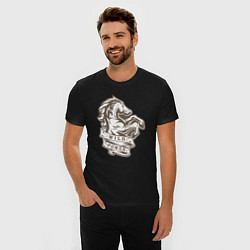 Футболка slim-fit Конь - дикая энергия, цвет: черный — фото 2
