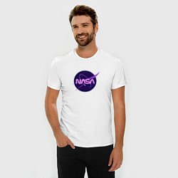 Футболка slim-fit NASA logo, цвет: белый — фото 2