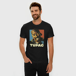 Футболка slim-fit Tupac - all eyez on me, цвет: черный — фото 2