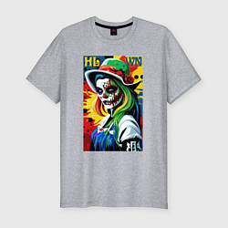 Футболка slim-fit Girl witch - pop art, цвет: меланж
