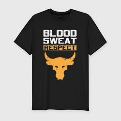 Футболка slim-fit Blood sweet respect logo, цвет: черный