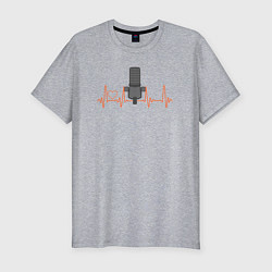Футболка slim-fit Love music, цвет: меланж