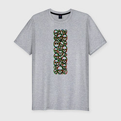 Футболка slim-fit Halloween skulls, цвет: меланж