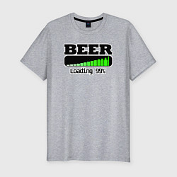 Футболка slim-fit Beer loading, цвет: меланж