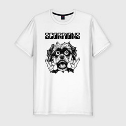 Футболка slim-fit Scorpions - rock dog, цвет: белый