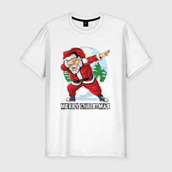 Футболка slim-fit Dab Santa, цвет: белый