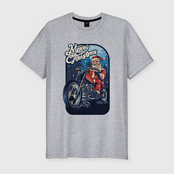 Футболка slim-fit Santa Biker, цвет: меланж