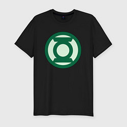 Мужская slim-футболка Green lantern logo