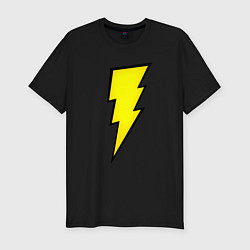 Мужская slim-футболка Shazam and Black Adam logo